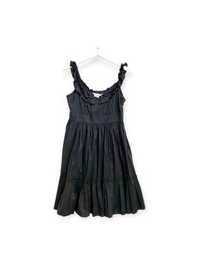 Maggy London black Sleeveless ruffle Mini Dress, Size 10, New with tag
